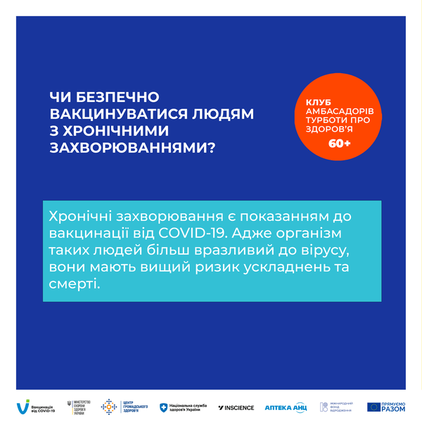 Чи безпечно вакцинуватися, якщо є багато хронічних захворювань? На які симптоми звертати увагу після вакцинації?