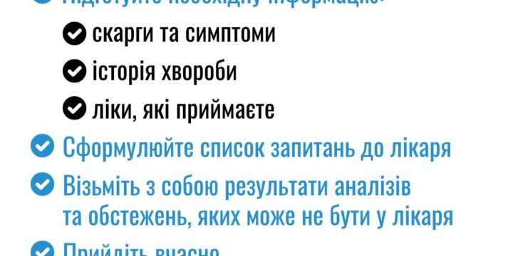 Чек-лист візиту до лікаря