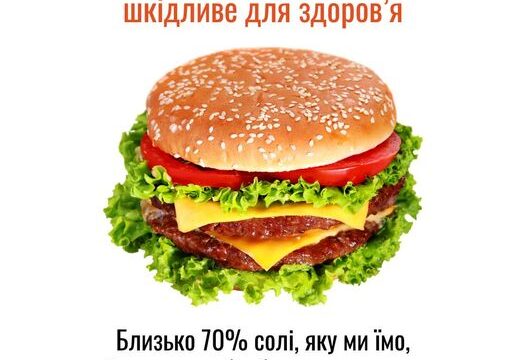 Надмірне споживання солі шкідливе для здоров’я